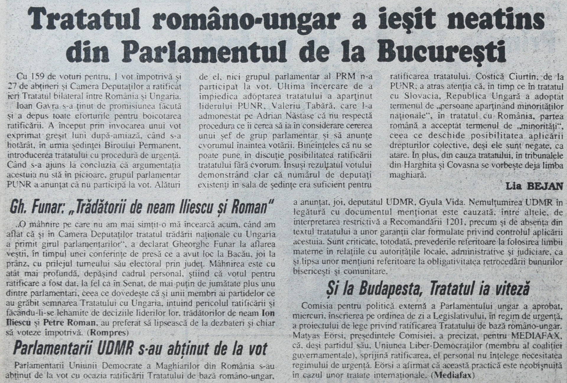 dominate Have a bath hotel După '90 | Tratatul româno-ungar