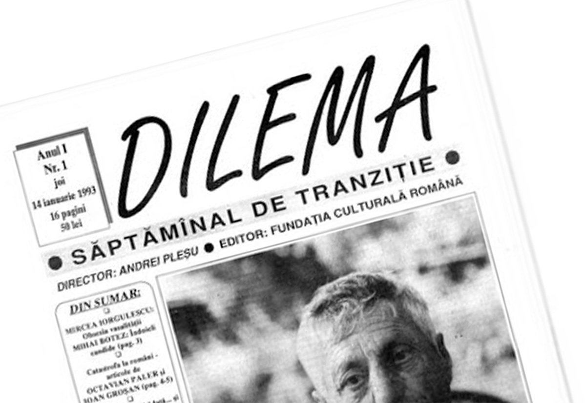 Primul număr al revistei „Dilema”