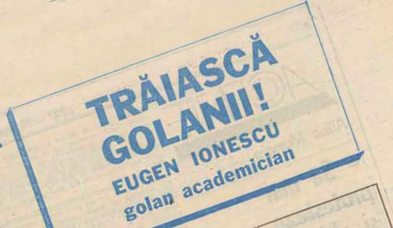 Eugen Ionescu se declară „academician golan”
